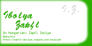 ibolya zapfl business card